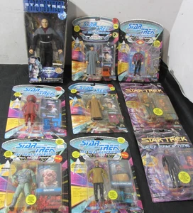 vintage Star Trek action figures Picard Data Quark Dathon Sisko lot of 9 figure - Picture 1 of 15