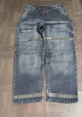 Редкий винтажный MARITHE FRANCOIS GIRBAUD челнок ленты ремень джинсовой ткани джинсы белый 34 - Изображение 1 из 4