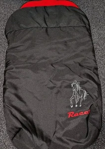 Universal Baby/ Toddler Black & Red Racer Design Fleece Footmuff Cosy - Picture 1 of 6