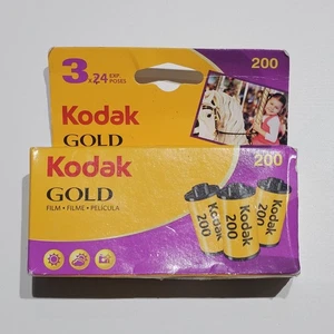 Kodak Gold 200 Film 35mm 24 Exp Triple Pack Expired 07/2013 Opened Box  - Picture 1 of 4