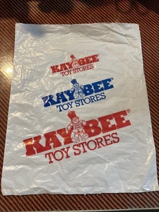 RARE Vintage 1980s KAY BEE Toy Stores Plastic Shopping BAG Retro Graphics - Bild 1 von 3
