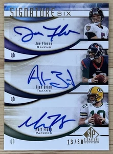 Joe Flacco 2009 Upper Deck SP Signature Edition Six Auto /30 Flynn Brink Ainge - Picture 1 of 4