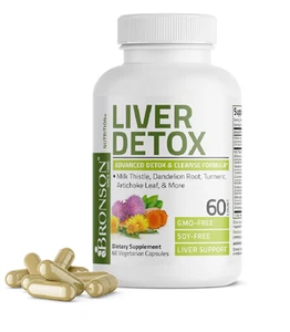 Bronson Liver Detox Advanced, Milk Thistle & More, Non-GMO, 60 Veggie Capsules - Picture 1 of 8