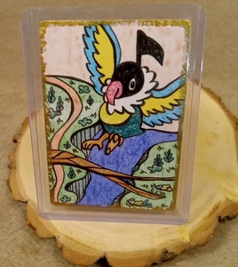 Chatot Pokémon: Edición de Cartas de Arte Dibujado a Mano Tarjeta Original ACEO Fan Art Único - Imagen 1 de 5