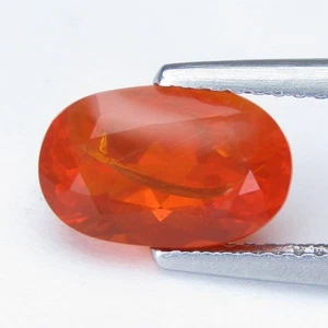 1.89Cts Amazing Natural Mexican Fire Opal Nice Oval Shape Loose Gemstone - Picture 1 of 8