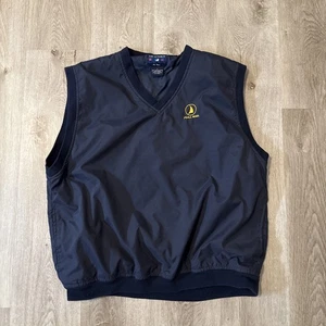Vintage Port Authority Vest Men’s Navy Blue Size Large Sleeveless Pullover - Picture 1 of 12