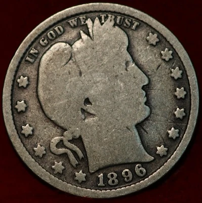 1896 Philadelphia Mint Silver Barber Quarter - Image 1 of 2