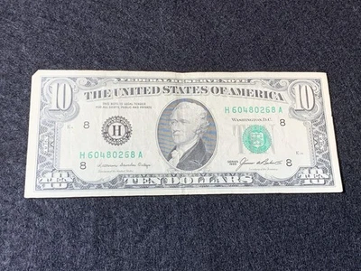 1985 Federal Reserve $10 Ten Dollar Bill US Vintage Currency - Image 1 of 2