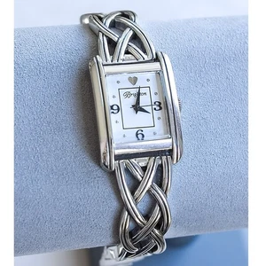Orologio Brighton Edimburgo Interlok Nodo Celtico Placcato Argento Chiusura Pieghevole 7" Funzionante - Foto 1 di 12