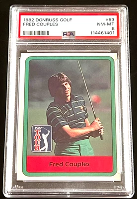 Donruss Golf #53 1982 Fred Pairs novato PSA 8 centrado recién graduado hola fama Foto 1 de 4