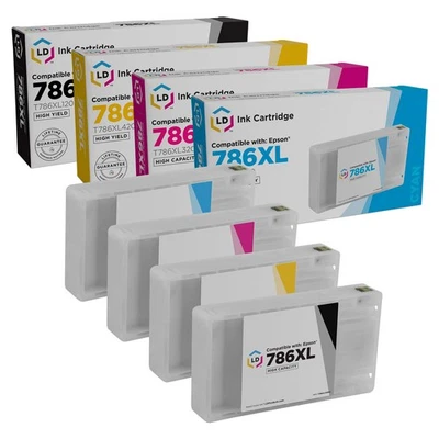 LD 4PK Reman Ink for Epson 786XL T786XL T786XL120 WF-4630 WF-4640 WF-5110 Black - Image 1 of 4