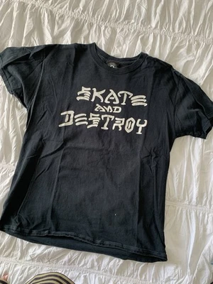 Vintage Thrasher Shirt Mens Size Large Black Magazine Skating 90s San Francisco  - image 1 of 3