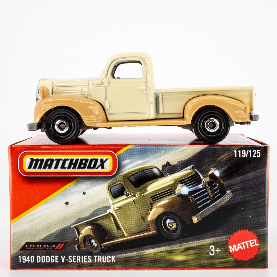 Camión Dodge Serie V 2025 Matchbox Power Grabs #119 1940 crema | bronceado | FSB Foto 1 de 1