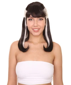 HPO HALLOWEEN Half Up Mutiple Color Hair w/Multiple Color Streaks Narcissistic - Picture 1 of 9