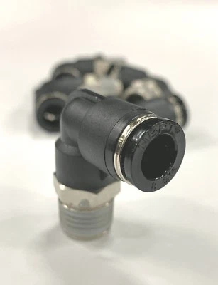 Push In One Touch to Connect Fittings 12 mm hose OD-R1/2  90º  Elbow Male  5 pcs - Image 1 of 3