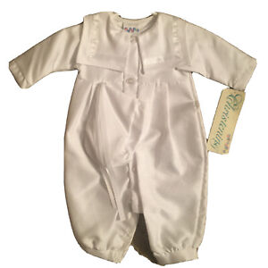 New Alexis Baby Boy 9 Mo Christening Baptism Heirloom 1 pc Knickers Romper USA