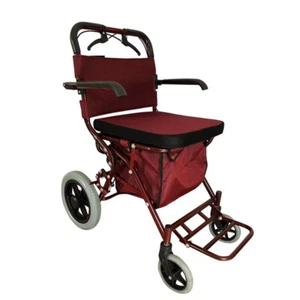 Leichtgewicht Rollator mit Luftbereifung Gehhilfe extra klein zusammenfaltbar - Bild 1 von 13