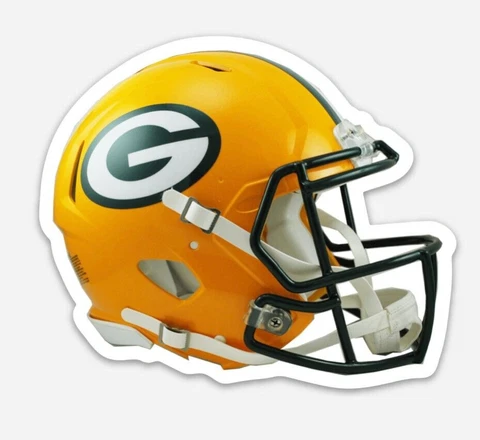 Green Bay Packers Helmet - Logo Type Die-cut MAGNET Cover