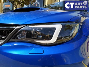V2 LED 3D DRL Sequential Headlights for 08-13 Subaru Impreza WRX G3 Halogen Type - Picture 1 of 12