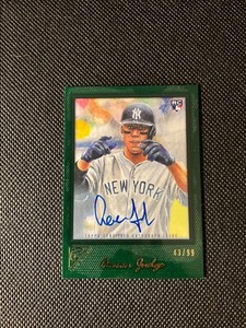 AARON JUDGE - 2017 Topps Gallery RC Auto ( GREEN 43/99) New York Yankees / MVP
