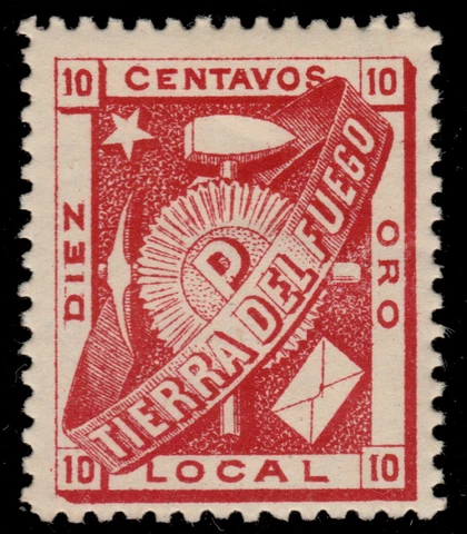 ✔️ CHILE FIRELAND TIERRA DEL FUEGO 1891 - LOCAL POPPER - MI.1 ** MNH  €120 [16] Cover
