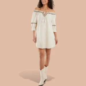 Womens Summer Dress Mini Country Western Tassel Embroidered Ladies Sizes 12 UK - Picture 1 of 25