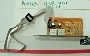 ASUS USB MIR Rev. 1.11 Scheda di espansione aggiuntiva USB 1.1 PS2 IR a due porte - Foto 1 di 3