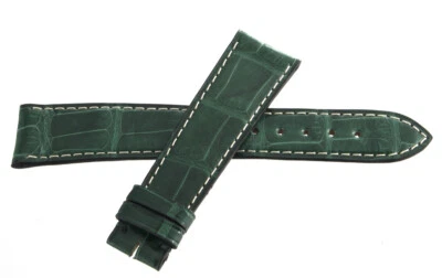 Zenith 20mm x 16mm Green Alligator Leather Watch Band Strap 20-460 - Image 1 of 3