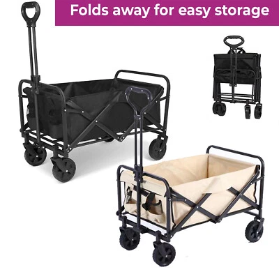 SENSCH 15" Gummirad Handwagen Bollerwagen Strandwagen faltbar klappbar Garten Camping