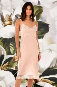Trelise Cooper Boudoir Baby Slip dress Size 10 Blush pink nude lingerie lace 90s - Picture 1 of 8