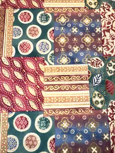 Vintage Robert Kaufman Tan Neutral Patchwork Cotton Quilting Fabric Remnant #4 - Picture 1 of 6
