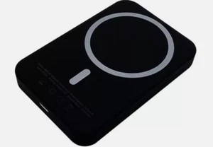 5000mAh Power Bank Magnetic Battery Pack Wireless Charger iPhone 14/15/16 Black - Picture 1 of 2