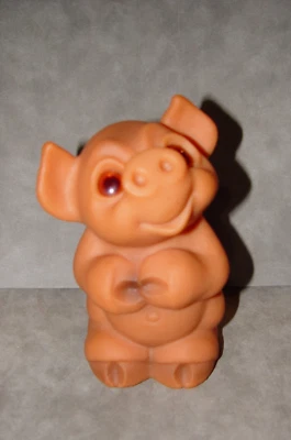 Troll Doll 6" Dam Piggy Pig Bank - Image 1 of 3