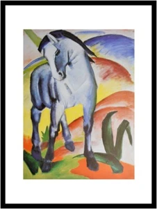 Franz Marc Poster Kunstdruck Bild im Alu Rahmen Blaues Pferd I Monaco 80x60cm - Bild 1 von 1