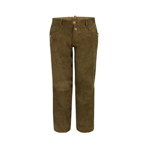Trachtenlederhose Trachten Herren Lederhose Braun Hose lang Wildleder Almsach - Bild 1 von 6