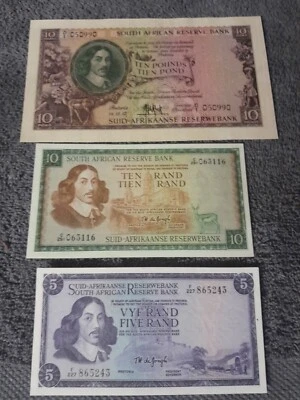 Lot Of Three Suid Afrikaanse Reserwebank Notes In Uncirculated Condition  - Image 1 of 4