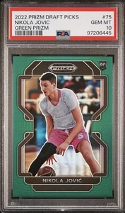 Panini Prizm Draft Picks 2022 Nikola Jovic #75 Green Rookie PSA 10 Pop 1 - Imagen 1 de 2