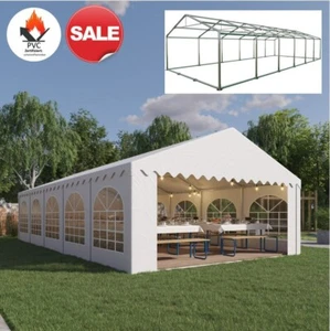 Partyzelt 6x12m Festzelt 100% Wasserdicht weiß Bodenrahmen 550g PVC AKTION NEU - Bild 1 von 14