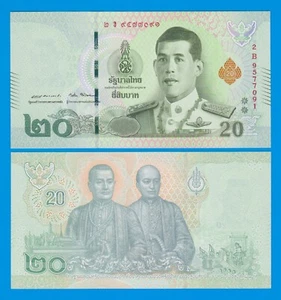 Tailandia 20 Bhat P 135a ND 2018 UNC nota de papel signo #87 texto tailandés más largo en la parte posterior - Imagen 1 de 1