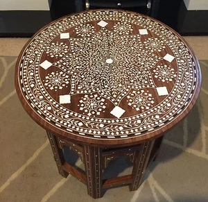 Handmade Rosewood Indian Inlaid Table / Occasional Table/Side Table - Picture 1 of 3
