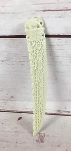 Vintage 7" Asian Elephant Letter Opener Ivory Color Celluloid Plastic Filigree - Picture 1 of 12