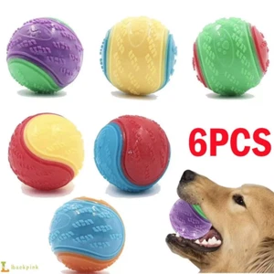 Scooby-Doo Durable Squeaky set of 6 Dog Balls for teeth Cleaning Interactive - Picture 1 of 5