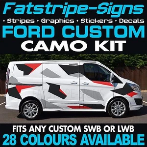 para adaptarse a FORD TRANSIT PERSONALIZADAS CAMUFLAJE GRÁFICOS PEGATINAS CALCOMANÍAS CAMUFLAJE SWB FURGONETA LARGA DISTANCIA ENTRE EJES - Imagen 1 de 2