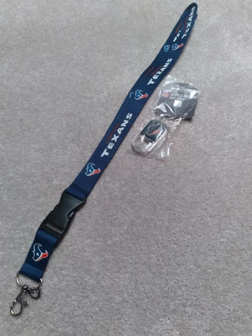 Houston Texan NFL football lanyard plus bottle opener key ring *NEW without tags Cover