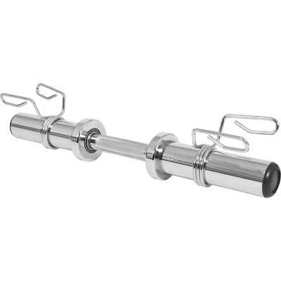 GORILLA SPORTS® Kurzhantelstange 50mm Olympia Chrom Gerändelt Kurzhanteln Stange - Bild 1 von 4