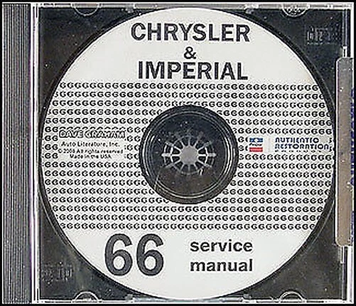Manuale Di Riparazione Chrysler 1966 CD Imperial 300 New Yorker Newport LeBaron - Immagine 1 di 1