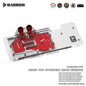 Barrow BS-AST3090-PA2 GPU Water Block For ASUS TUF RTX 3090 3080 3080Ti GAMING - Imagen 1 de 15