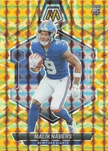 2024 Mosaic Football Malik Nabers RC Yellow Reactive #306 NY Giants - Picture 1 of 2