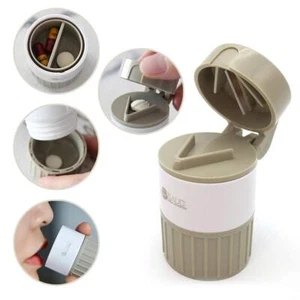 4-in-1 Pill Cutter,Crusher,Splitter,Grinder,Portable Tablet Pulverizer&Organizer - Picture 1 of 7