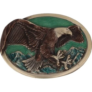 Eagle Western Cowgirl Cowboy Biker Wyoming Colorado UT NOS Vintage Belt Buckle - Picture 1 of 5